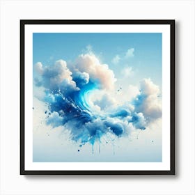 Blue Wave In The Sky Art Print