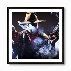 Cowboy With Guns 3 Art Print