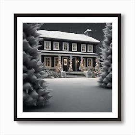 House In The Snow 1 Art Print