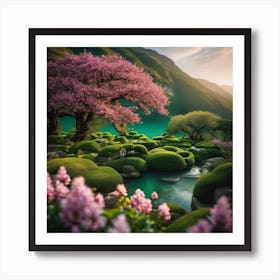 Pink Blossoms In The Spring Art Print
