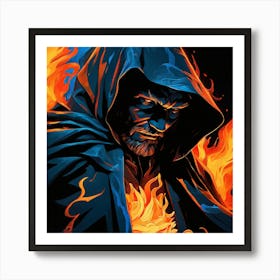 Wizard In Flames Art Print