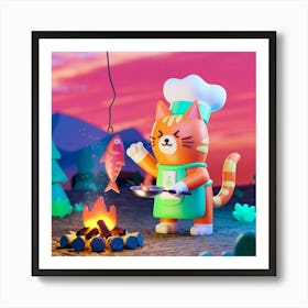 A 3d Render Of An Orange Cat Cooking A F Q Sdo0atqrycisik9er Xg Wcsbx6ysrp6u1j2 Ionshg Póster