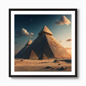 Pyramids Of Giza 5 Art Print