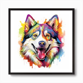 Husky Painting Art Print