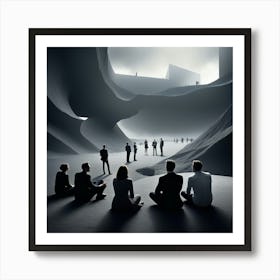 City In The Clouds Art Print