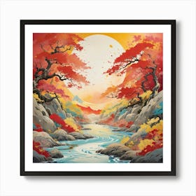 Azure River 1 Art Print