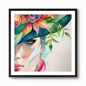 Woman_hat Art Print