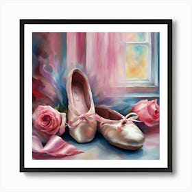 Pink Ballet Pumps Art Print