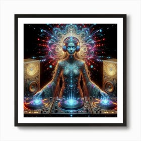 Dj Lady Art Print