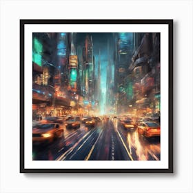 Futuristic City 1 Art Print