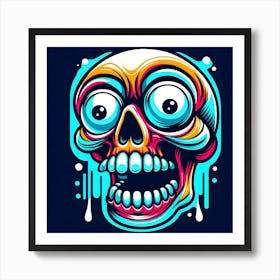 Colorful Skull 2 Art Print