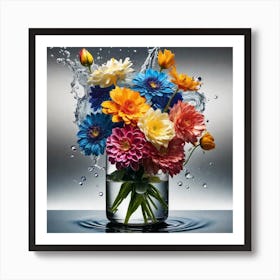 Flowers In Water 18 Art Print