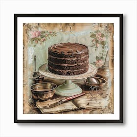 Chocolate Cake 1 Art Print