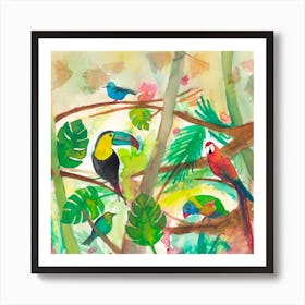 Tropical Birds Art Print