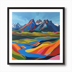 Colourful Abstract Tierra Del Fuego National Park Patagonia 1 Art Print