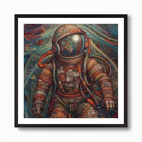 Astronaut In Space 1 Art Print