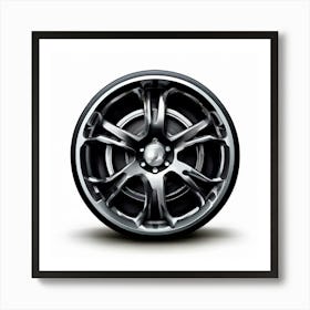 Car Wheel Tire Rim Automotive Vector Logo Design Transportation Vehicle Alloy Radial Rub Art Print