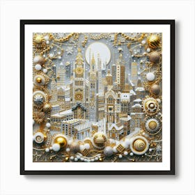 Christmas City 4 Art Print