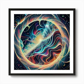 Interstellar laser light line pattern abstract art 13 Art Print