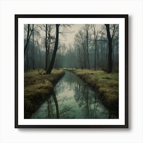 Stream In The Forest 1 Art Print