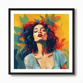 A Girl Canna Art Print