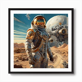 Bralkh A Portrait Of A Astronaut Wearing A Space X Style Spaces E6d7fcb2 F305 48aa Bf89 8876bffe95bf Affiche