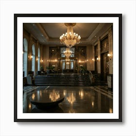 Lobby Of A Hotel Art Print