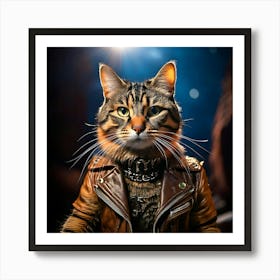 Firefly Dynamic Tabby Cat Rockstar Standing Boldly 3456 Art Print