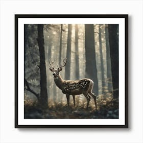 Deer In The Forest 189 Art Print