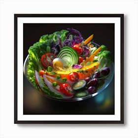 Colorful Salad In A Bowl Art Print