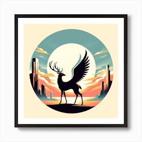 Deer In The City Art Print