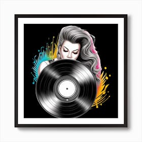 Dj Girl Art Print