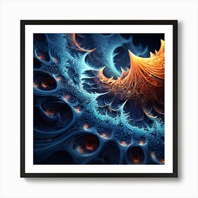 An Abstract Fractal Patterns art print 3 Art Print