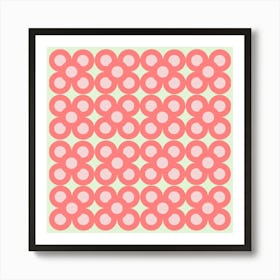 Pink Flower Pattern Art Print