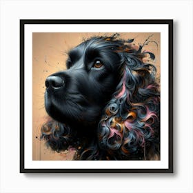 Black Cocker Spaniel3 Art Print