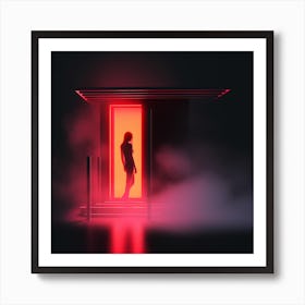 Woman Standing In A Room Art Print