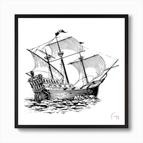 Pirate Ship Art Print