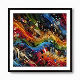 Rainbow - Abstract Painting Art Print