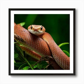 Firefly Playful Baby Snake Twisted In Surprise On Branch 91938 (2) Art Print