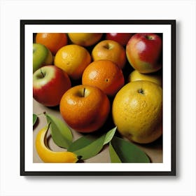 Oranges And Bananas Art Print