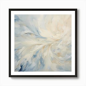 AI Breath of Beige Bliss Art Print