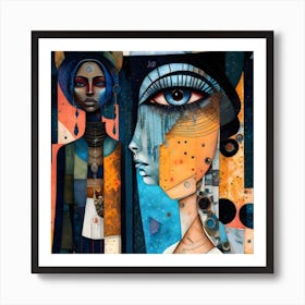 Woman With A Blue Eye Art Print