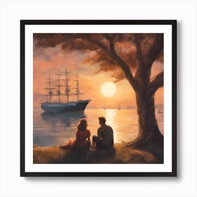 Sunset Love Art Print