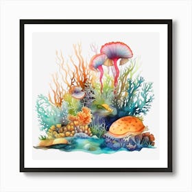 Underwater Sea Life Art Print