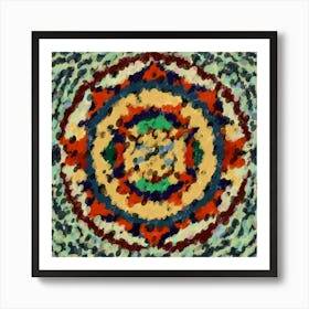 Color Kaleidoscope Mandala Art Print