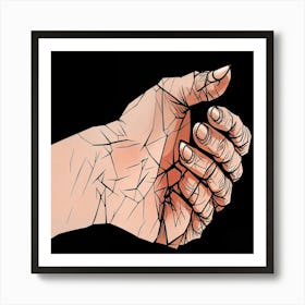 Broken Hand Art Print