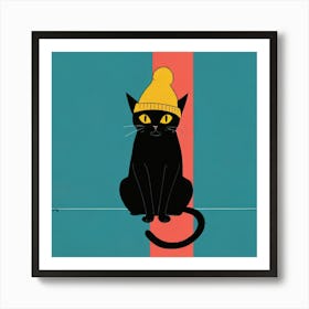 Cat hat 1 Art Print