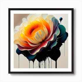 Abstract Flower Painting 4 Art Print