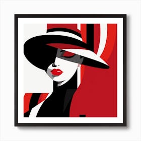 Lady In A Hat 1 Art Print