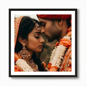 Indian Bride And Groom 2 Art Print